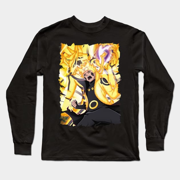 NARUTO UZUMAKI MERCH VTG Long Sleeve T-Shirt by funnymushroomz